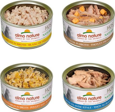 HQS Natural Rotational Diet Chicken & Tuna Selections Variety Pack Grain-Free Canned Cat Food, 2.47-oz, case of 12