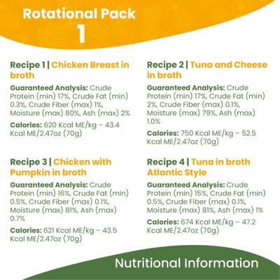 HQS Natural Rotational Diet Chicken & Tuna Selections Variety Pack Grain-Free Canned Cat Food, 2.47-oz, case of 12