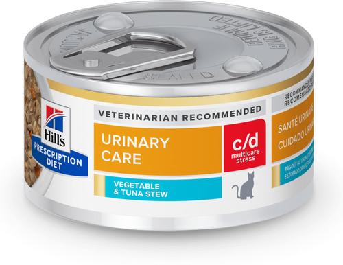 c/d Multicare Stress Urinary Care Vegetable & Tuna Stew Wet Cat Food, 2.9-oz can, 24 count