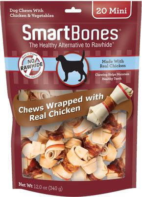 Mini Chicken Wrapped Bones Dog Treats, 20 count