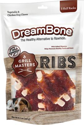 Grill Masters Ribs Chews Dog Treats, 5 Half Racks