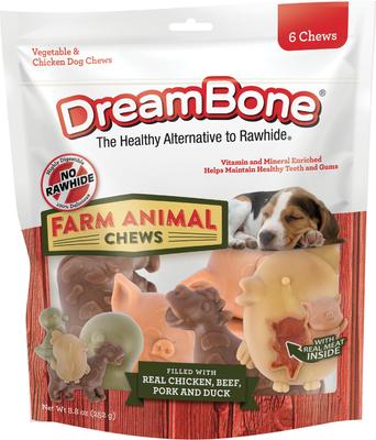 Farm Animal Chews Dog Treats, 6 count