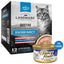 Bundle: Fancy Feast Flaked Fish & Shrimp Feast Canned Food + American Journey Landmark Broths Seafood Variety Pack Wet Cat Food Complement Pouches