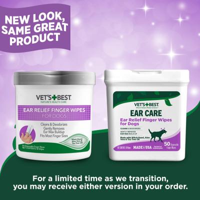 Toallitas para aliviar los oídos de los perros, 50 unidades