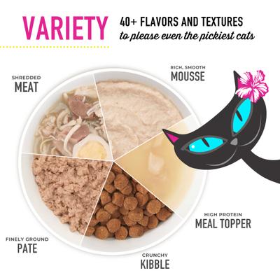 Silver Chicken, Salmon & Chicken Liver Mousse & Shreds Grain-Free Wet Cat Food, 2.4-oz can, case of 12