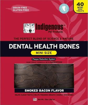 Smoked Bacon Flavored Grain-Free Mini Dental Dog Treats, 40 count