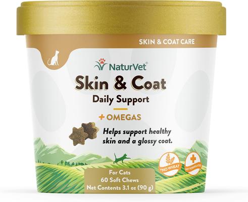 Skin & Coat Plus Omegas Soft Chews Skin & Coat Supplement for Cats, 60 count