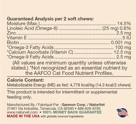 Skin & Coat Plus Omegas Soft Chews Skin & Coat Supplement for Cats, 60 count