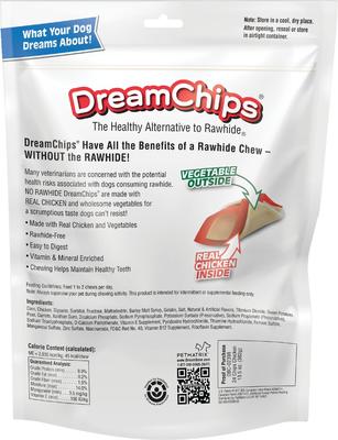 Golosinas masticables de pollo DreamChips para perros, 24 unidades