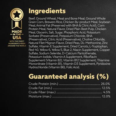 Filet Mignon Flavor & Spring Vegetables Garnish Small Breed Dry Dog Food, 5-lb bag