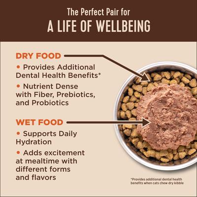 Bundle: Wellness CORE Digestive Health Chicken Pate Recipe Grain-Free Wet Cat Food, 3-oz, case of 12 & Wellness CORE Digestive Health Wholesome Grains Chicken & Rice Recipe Dry Cat Food, 5-lb bag