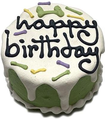 Natural Peanut Butter Flavored Unisex Dog Birthday Baby Cake Crunchy Dog Treats, 1 count