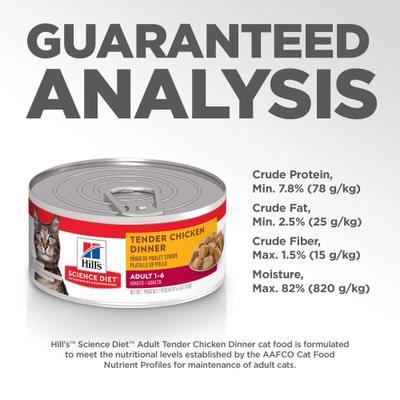 Adult Tender Chicken Dinner Wet Cat Food, 5.5-oz can, case of 24