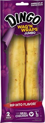 Wag' N Wraps Jumbo Dog Treats, 2 count