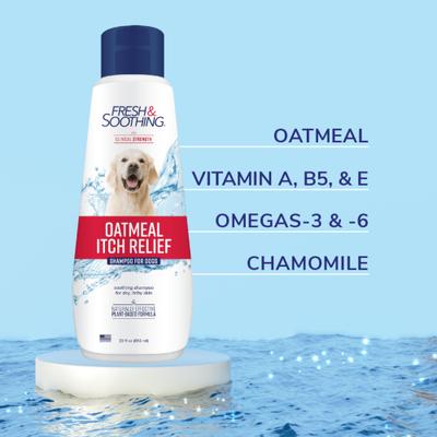 Fresh & Soothing Oatmeal Itch Relief Dog Shampoo, 22-fl oz bottle