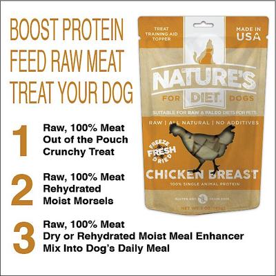 Chicken Breast Raw Freeze-Dried Dog Treats, 3-oz pouch