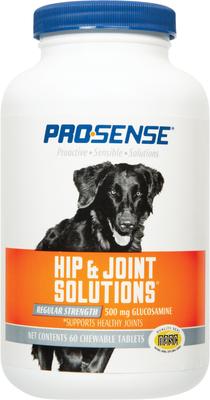 Hip & Joint Solutions Regular Strength Chewable Tablets Joint Supplement for Dogs, 60 count