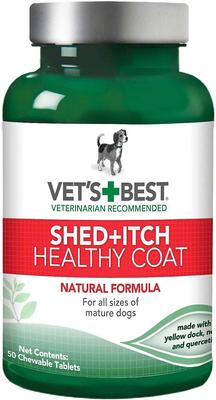 Bundle: Vet's Best Healthy Coat Shed & Itch Relief Dog Supplement, 50 count + Vet's Best Seasonal Allergy Relief Dog Supplement, 60 count