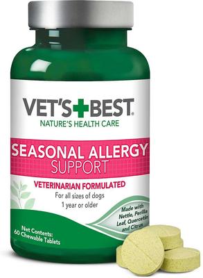 Bundle: Vet's Best Healthy Coat Shed & Itch Relief Dog Supplement, 50 count + Vet's Best Seasonal Allergy Relief Dog Supplement, 60 count
