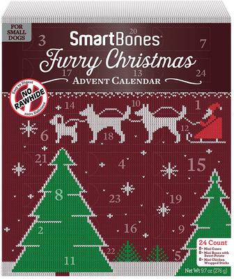 Furry Christmas Holiday Advent Calendar Variety Pack Dog Treats, 24 count