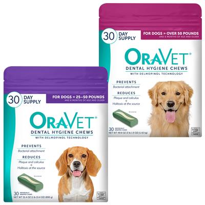 Bundle: OraVet Hygiene for Medium Dogs + Dental Chews for Large & Giant Dogs