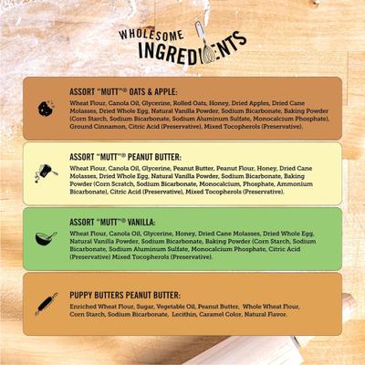 Assortmutt & Puppy Butters Variety Pack Crunchy Dog Treats, 59.8-oz pack