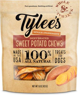 Sweet Potato Chew Dehydrated Dog Treats, 16-oz bag