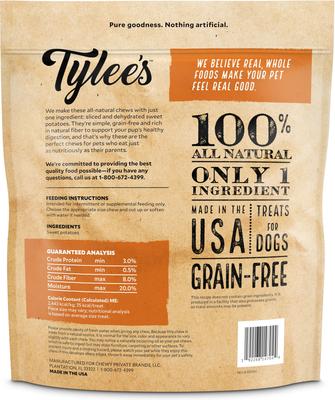 Sweet Potato Chew Dehydrated Dog Treats, 16-oz bag