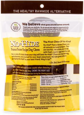 Bundle: Earth Animal No-Hide Small Rolls Long Lasting Natural Rawhide Alternative Chicken Recipe, 2 count + Salmon Recipe, 2 count + Peanut Butter Vegetarian Recipe Chew Dog Treats, 2 count