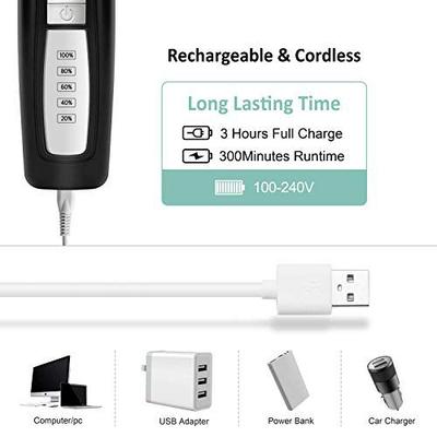 2-Speed Cordless Quiet Dog & Cat Hair Grooming Clippers Kit, Black