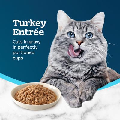 Tastefuls Savory Singles Turkey Entrée Cuts in Gravy Adult Cat Food, 2.6-oz cup, case of 24