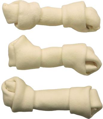 Knotted Rawhide Dog Bones, 8-10 inch, 3 count