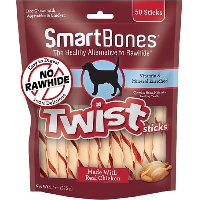 Twist Sticks Variety Pack - Premios para perros con sabor a pollo, tocino y queso (50 unidades)