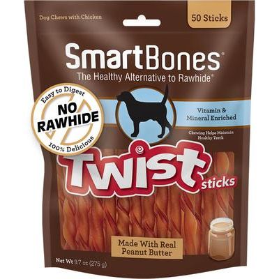 Twist Sticks Variety Pack - Premios para perros con sabor a pollo, tocino y queso (50 unidades)