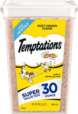 Bundle: Temptations Chicken Dry Food + Classic Chicken Soft & Crunchy Cat Treats