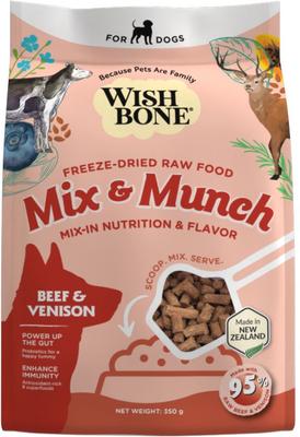 Mix & Munch Raw Beef & Venison High Protein Grain-Free Adult Freeze-Dried Dog Food, 12.35-oz bag