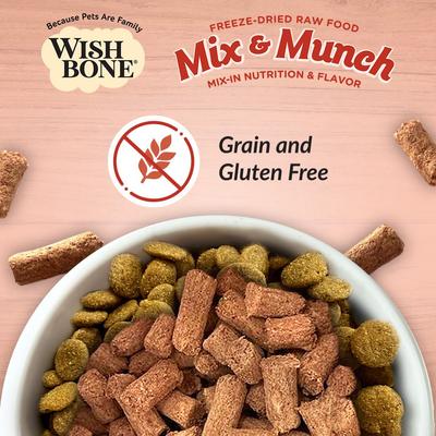 Mix & Munch Raw Beef & Venison High Protein Grain-Free Adult Freeze-Dried Dog Food, 12.35-oz bag