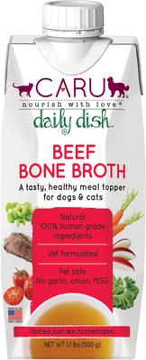 Daily Dish Beef Broth Human-Grade Dog & Cat Wet Food Topper, 1.1-lb bottle