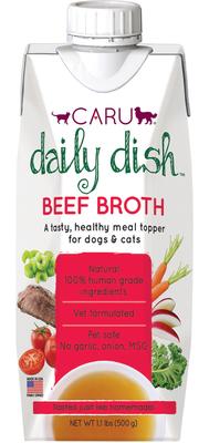 Daily Dish Beef Broth Human-Grade Dog & Cat Wet Food Topper, 1.1-lb bottle