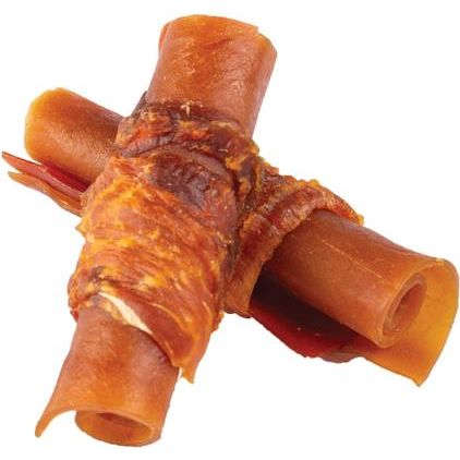 Mini palitos de pollo envueltos, golosinas de mantequilla de maní para perros, 15 unidades