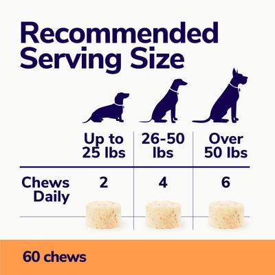 High Calorie Weight Gain Chews 3-in-1 Soft Chew Supplement for Dogs, 8-oz bag