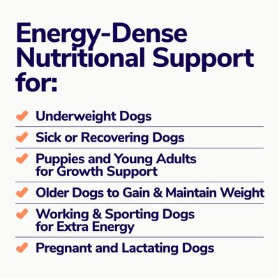 High Calorie Weight Gain Chews 3-in-1 Soft Chew Supplement for Dogs, 8-oz bag