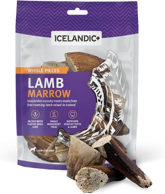 Lamb Horn Marrow Whole Pieces Dog Treats, 4-oz bag