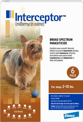 Flavored Tablet for Dogs, 26-50 lbs, & Cats, 6.1-12 lbs, (Yellow Box), 6 Flavored Tablets (6-mos. supply)