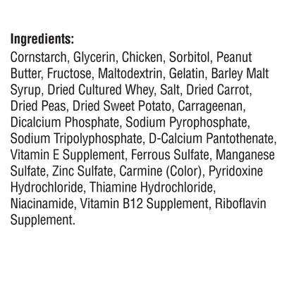 Golosinas masticables pequeñas de mantequilla de maní para perros, 6 unidades