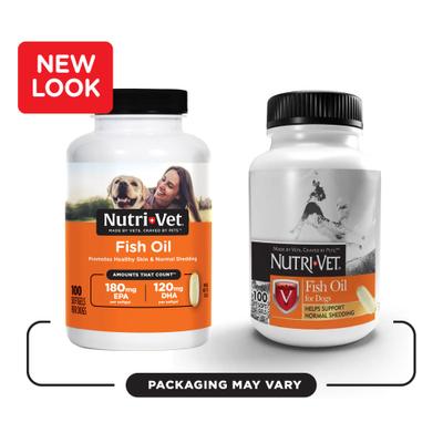 Fish Oil Softgels Skin & Coat Supplement for Dogs, 100 count