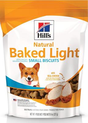 Natural Baked Light Biscuits with Real Chicken Dog Treats, 8-oz bag, 6 count