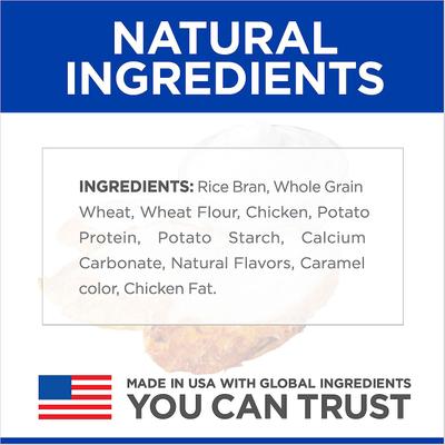 Natural Baked Light Biscuits with Real Chicken Dog Treats, 8-oz bag, 6 count