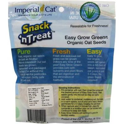 Semillas de avena para gatos de fácil cultivo, bolsa de 4 oz