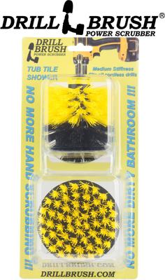 Power Scrubber 2-Piece Pet Hair Removal Kit, Medium Bristle Drill Brush